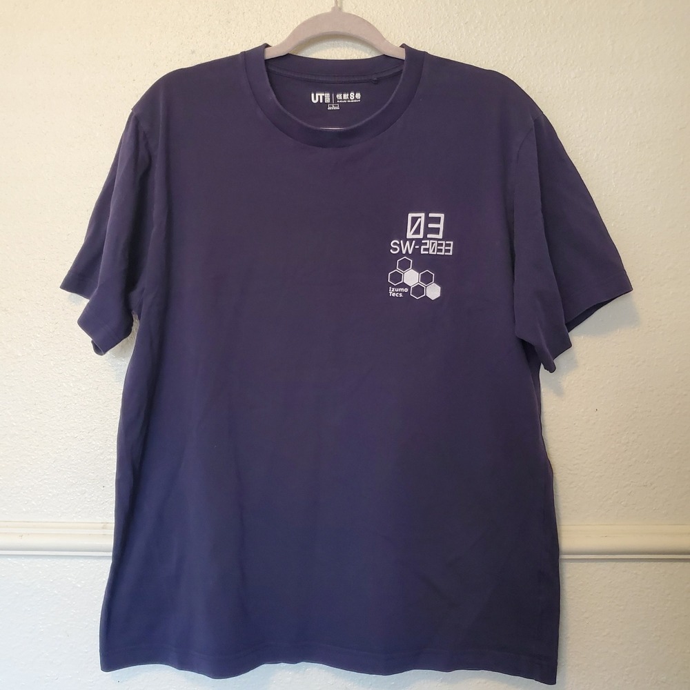 Uniqlo UT Kaiju No 8 Soshiro Hoshina Graphic Tee Navy Blue Mens Large L